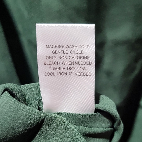 Daniel Rainn Women's NWT Green V-Neck Cut-Out 3/4 Sleeve Blouse Size XS Petite - Picture 10 of 11